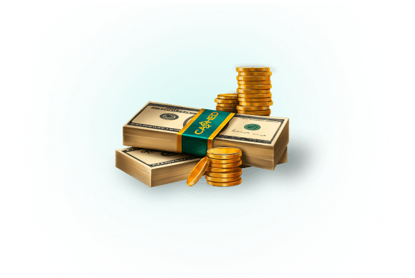 90 coins to money